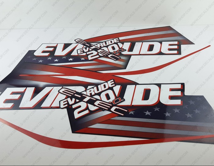 Evinrude 200HP E-tec HO Outboard Decal Kit